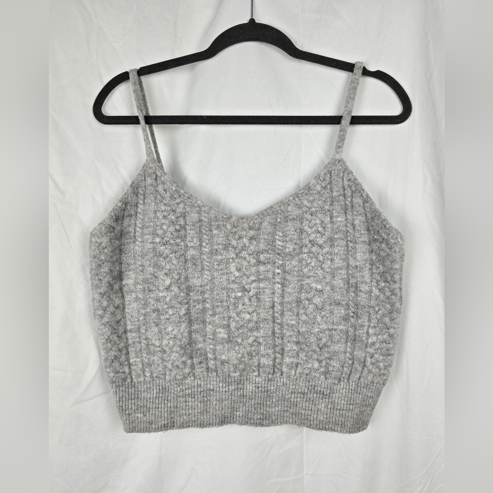 Revolve House Of Harlow 1960 Cable Knit Cropped Y2K Sweater Tank Top sz XL